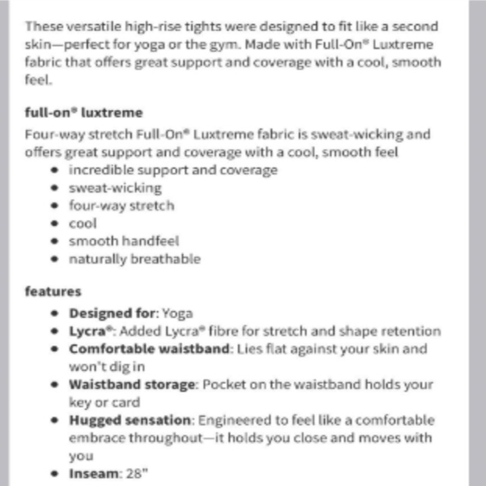 Lululemon leggings size 10 - Picture 6 of 7